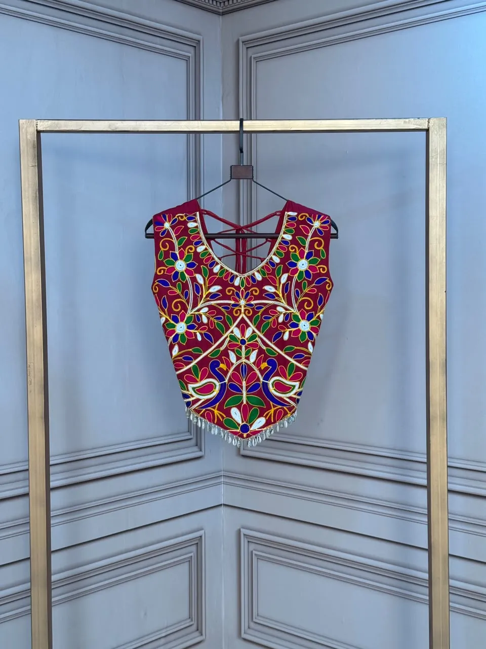 S 2026 Ka 5071 Rayon With Kutchi Work Blouse 5