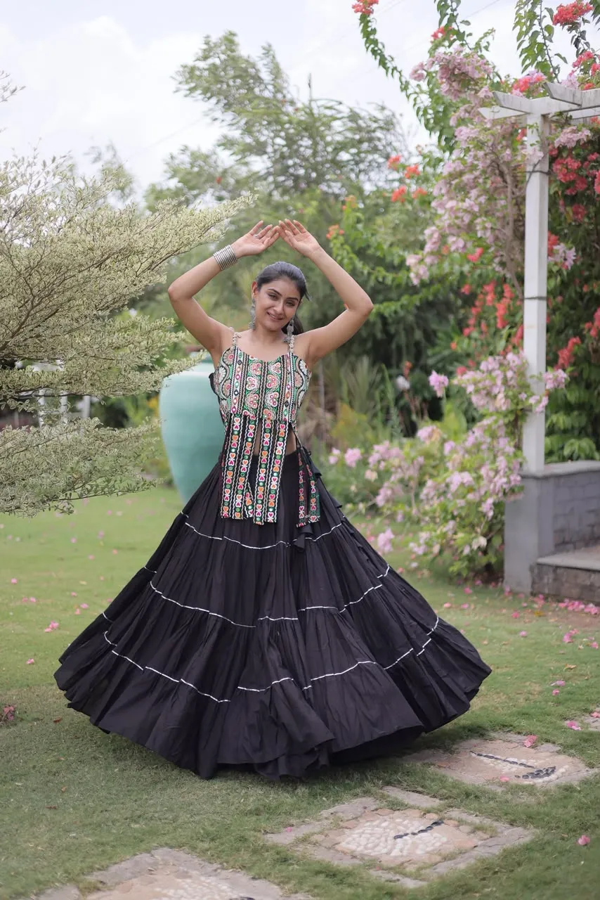 S 2026 Ka 5075 Kora Cotton With Standard Frill Stitching Lehenga Choli 13