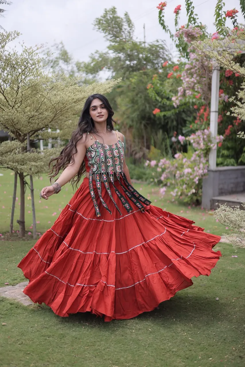 S 2026 Ka 5075 Kora Cotton With Standard Frill Stitching Lehenga Choli 14