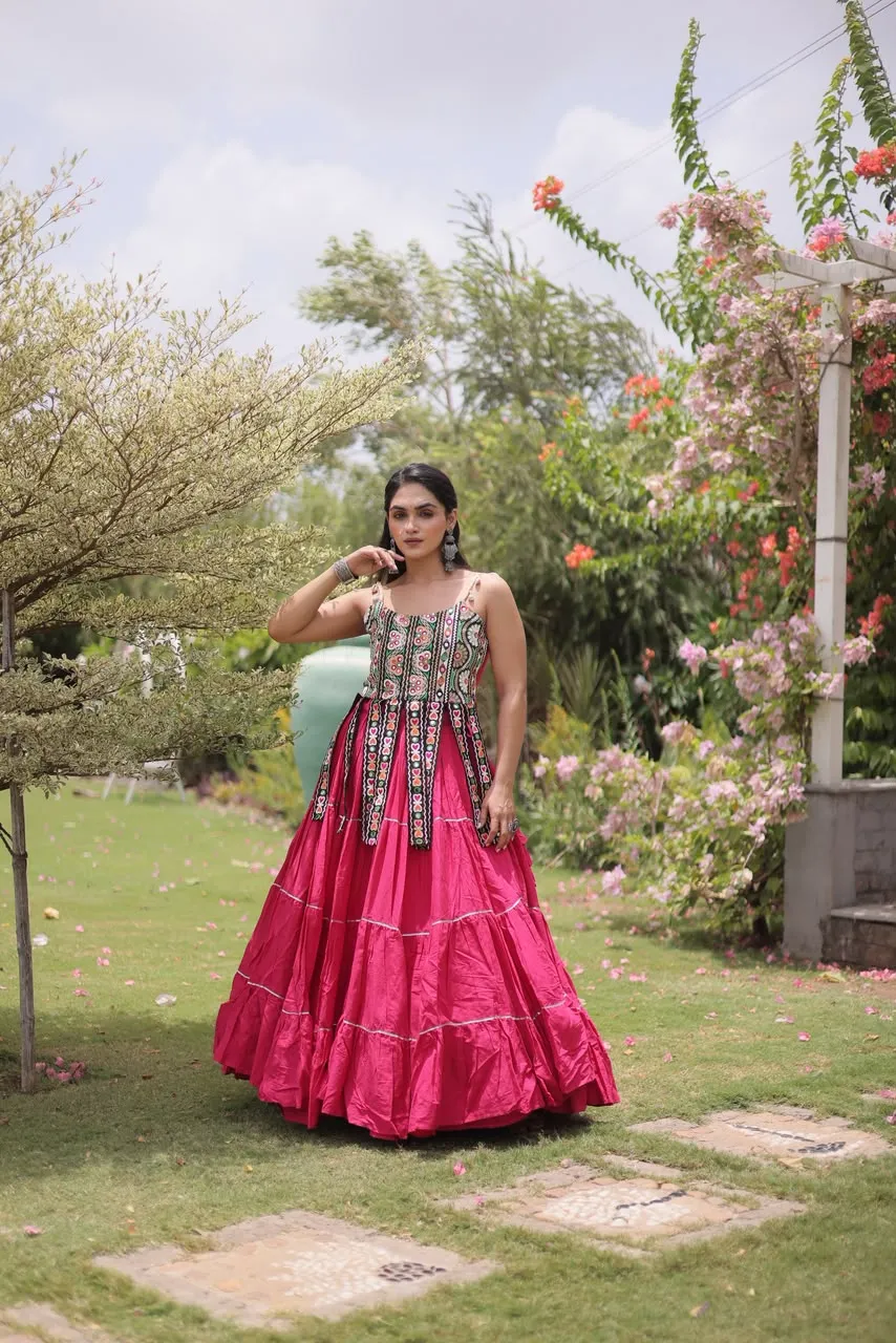 S 2026 Ka 5075 Kora Cotton With Standard Frill Stitching Lehenga Choli 15