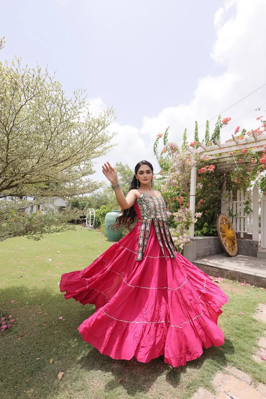S 2026 Ka 5075 Kora Cotton With Standard Frill Stitching Lehenga Choli 16
