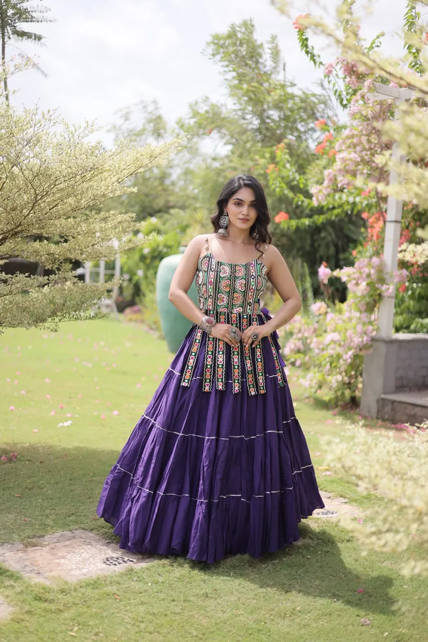 S 2026 Ka 5075 Kora Cotton With Standard Frill Stitching Lehenga Choli 4