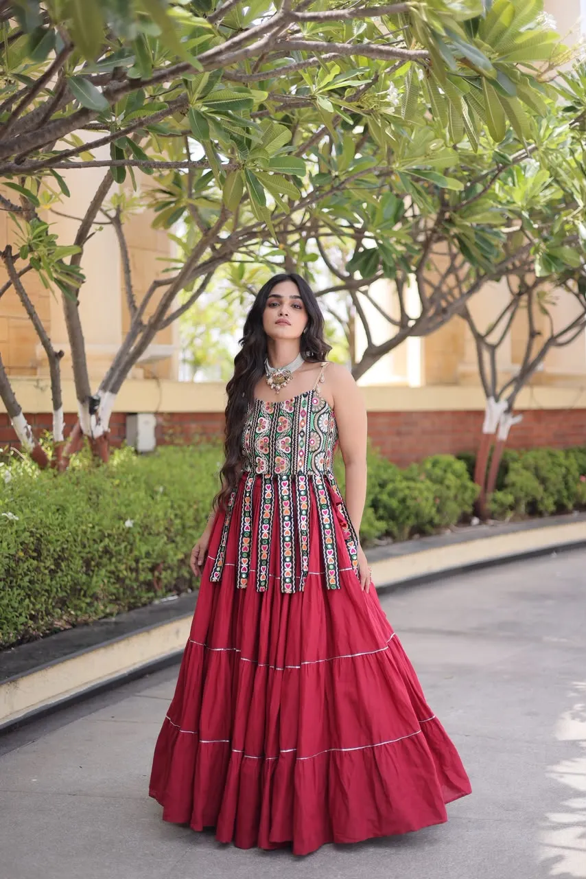 S 2026 Ka 5075 Kora Cotton With Standard Frill Stitching Lehenga Choli 6
