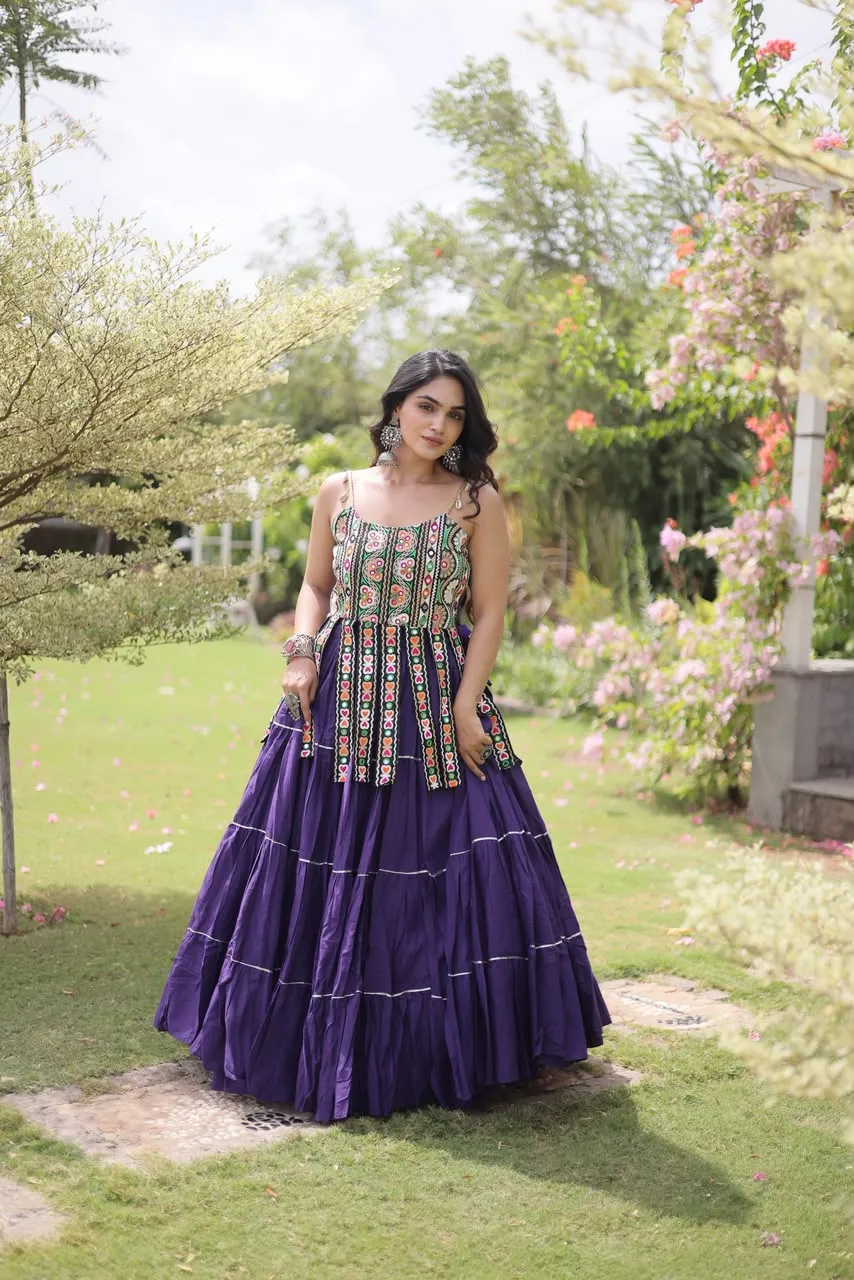 S 2026 Ka 5075 Kora Cotton With Standard Frill Stitching Lehenga Choli 7