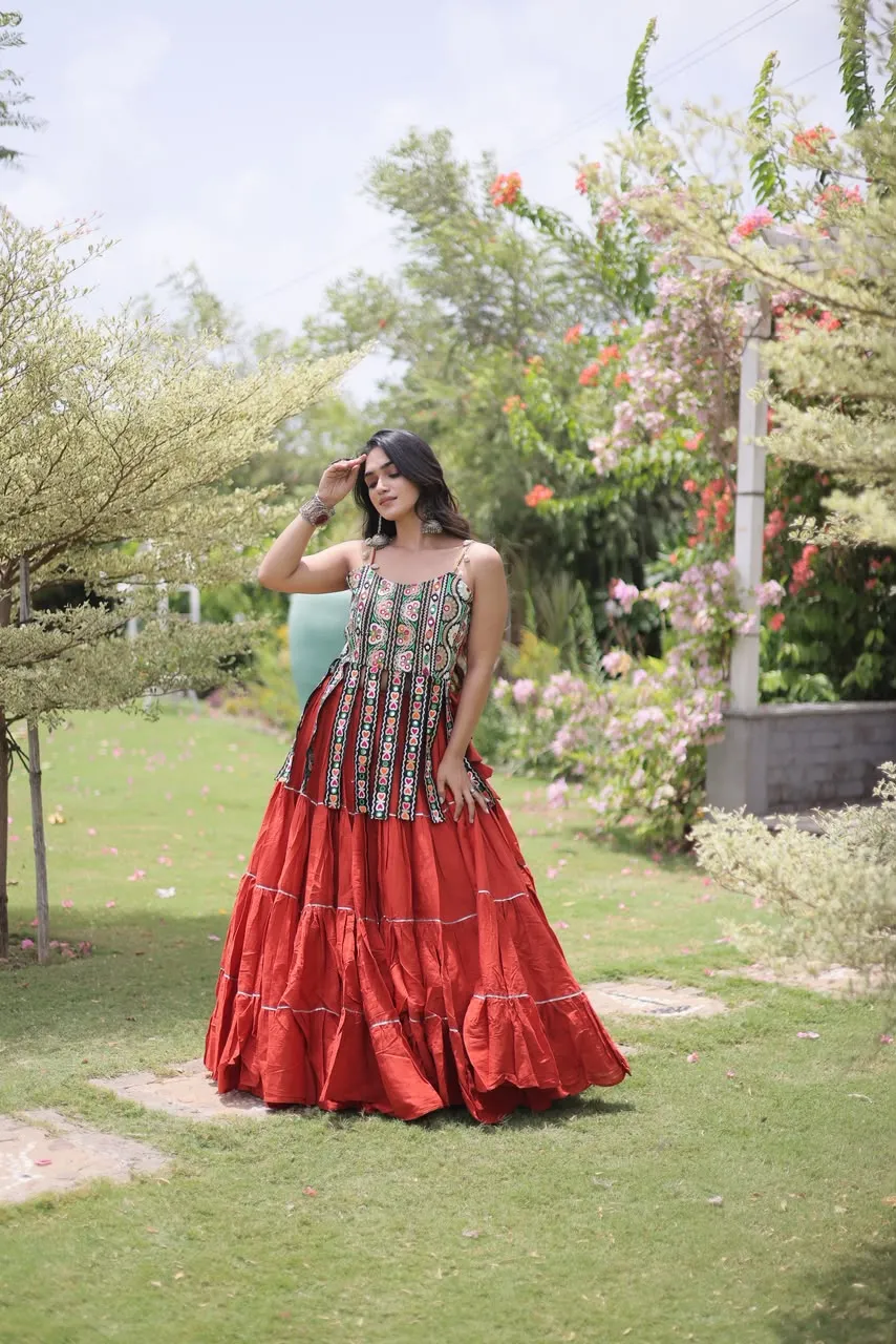 S 2026 Ka 5075 Kora Cotton With Standard Frill Stitching Lehenga Choli 9