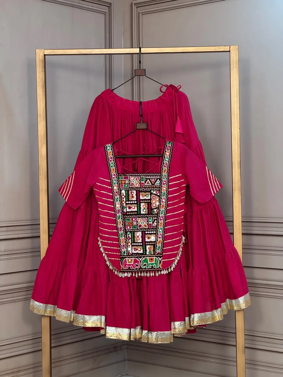 S 2026 Ka 5078 Kora Cotton With Standard Frill Stitching Lehenga Choli 2