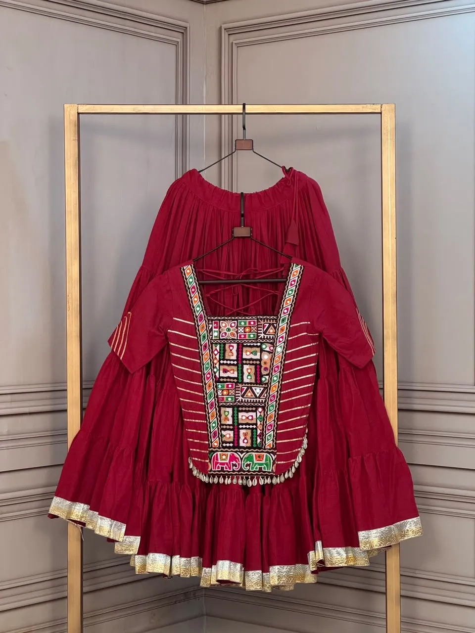 S 2026 Ka 5078 Kora Cotton With Standard Frill Stitching Lehenga Choli 4