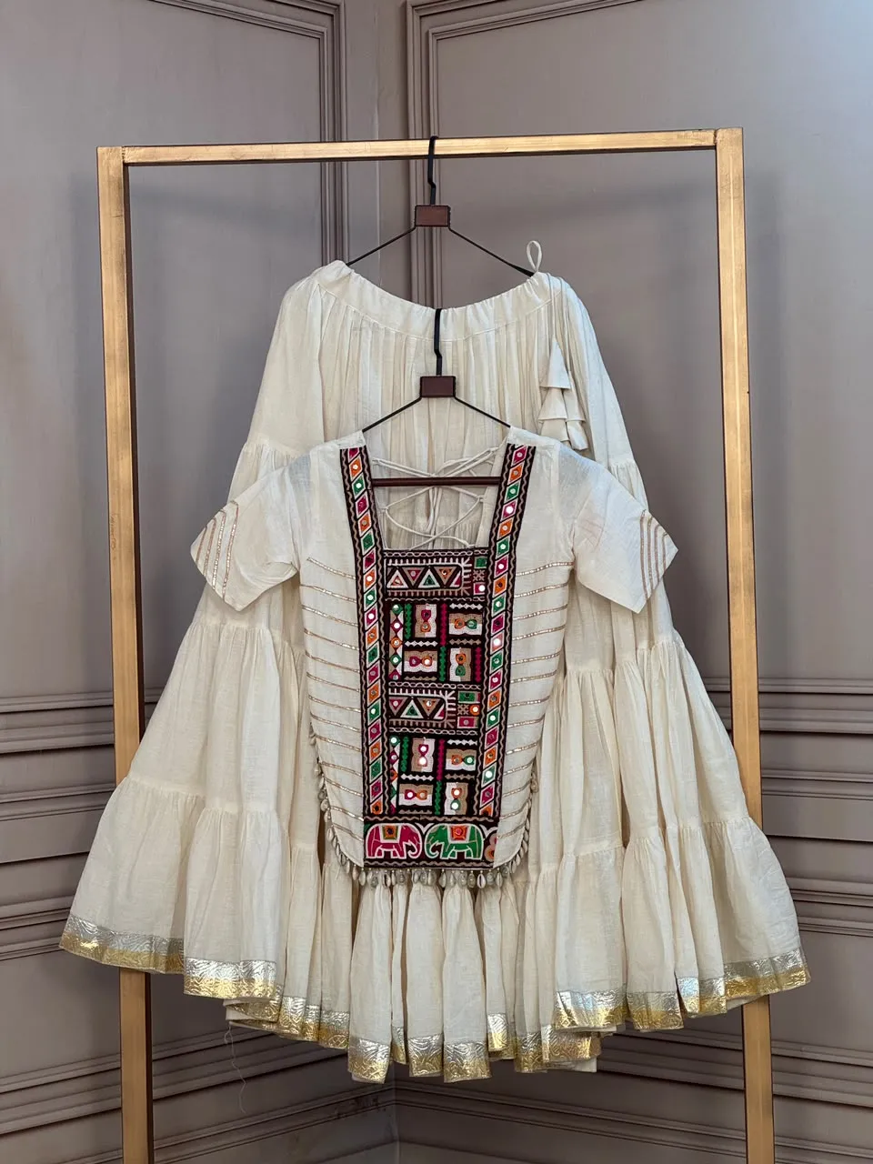 S 2026 Ka 5078 Kora Cotton With Standard Frill Stitching Lehenga Choli 5