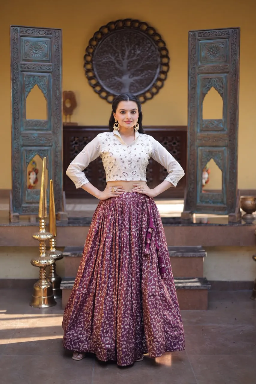 S Ka 5070 Cosmos Weaving Jacquard Lehenga Choli 2