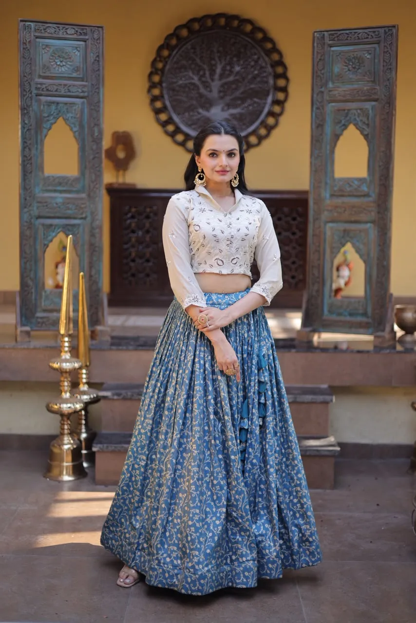 S Ka 5070 Cosmos Weaving Jacquard Lehenga Choli 5