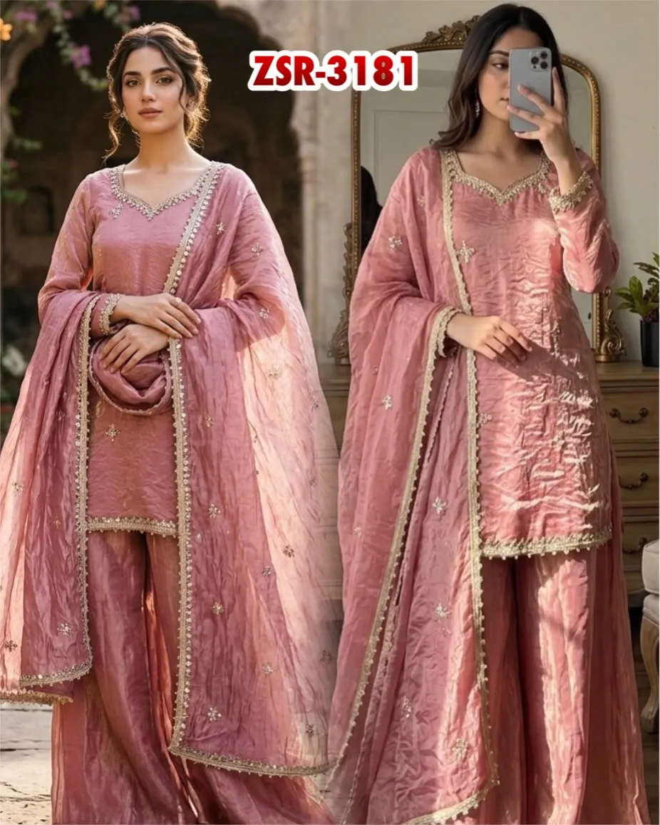 Zsr 3181 Fendy Silk Readymade Dress