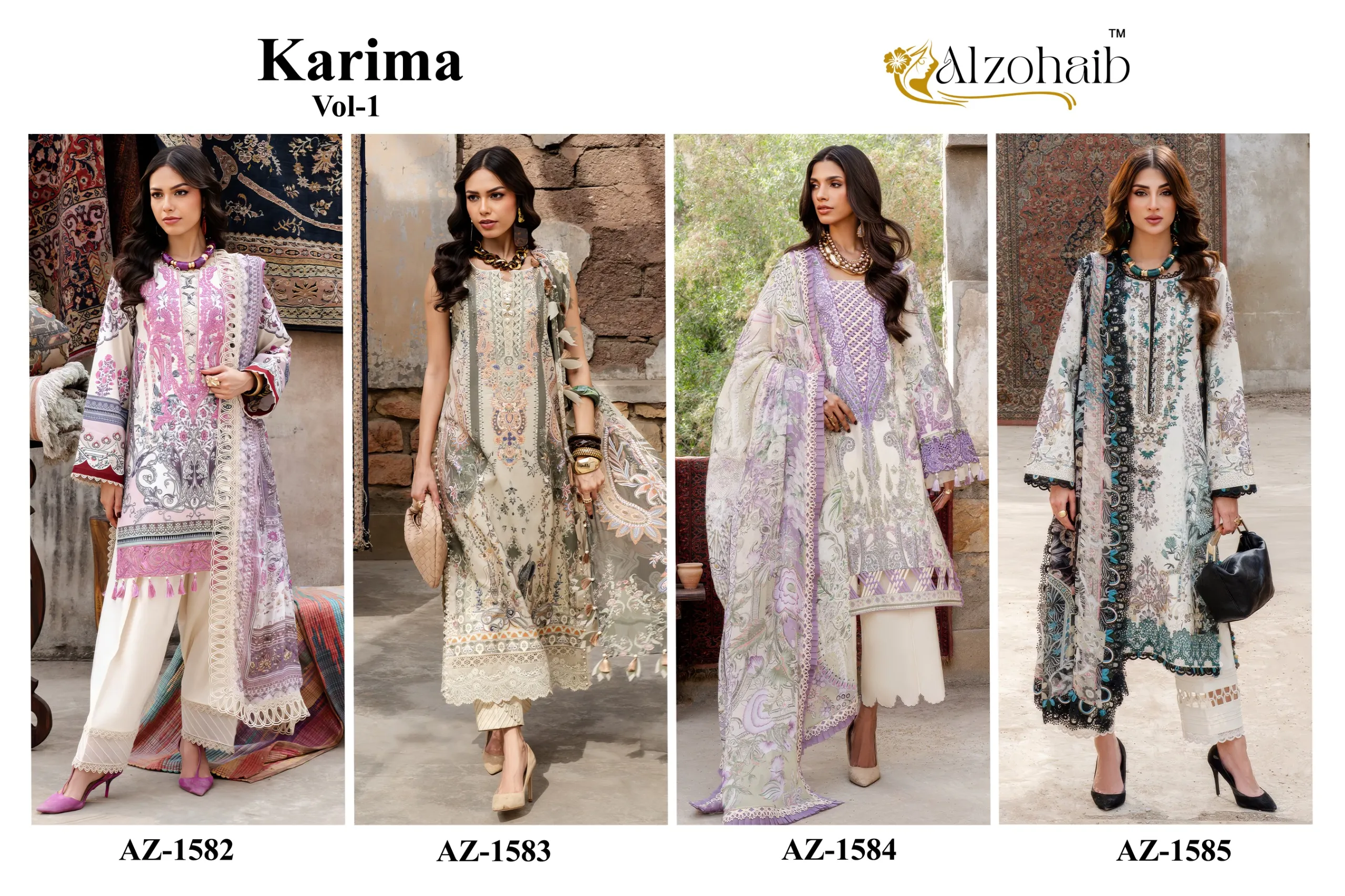 1 Az 1582 1583 1584 1585 Pure Cotton Pakistani Suits 2