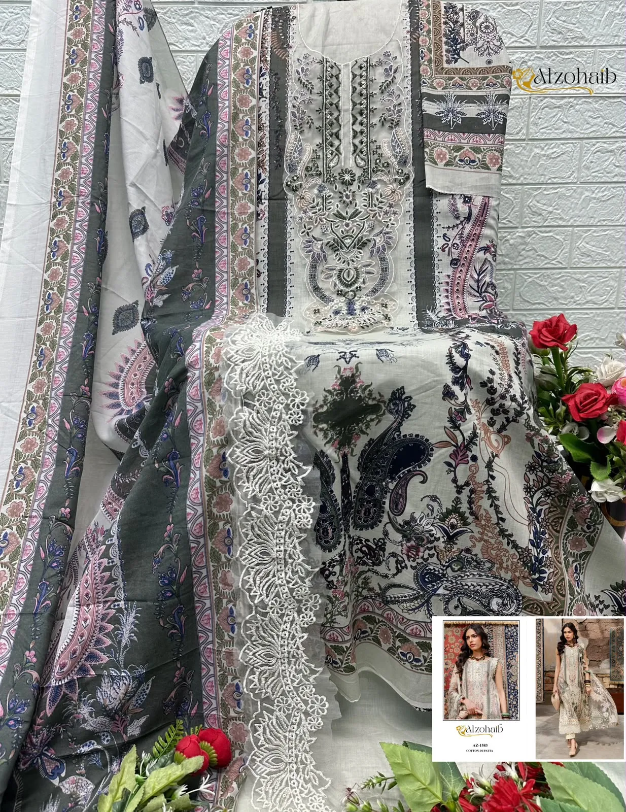 1 Az 1582 1583 1584 1585 Pure Cotton Pakistani Suits 4