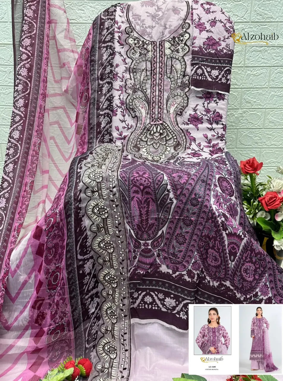 2 Az 1589 1607 1600 1601 Pure Cotton Patch Pakistani Suits 4