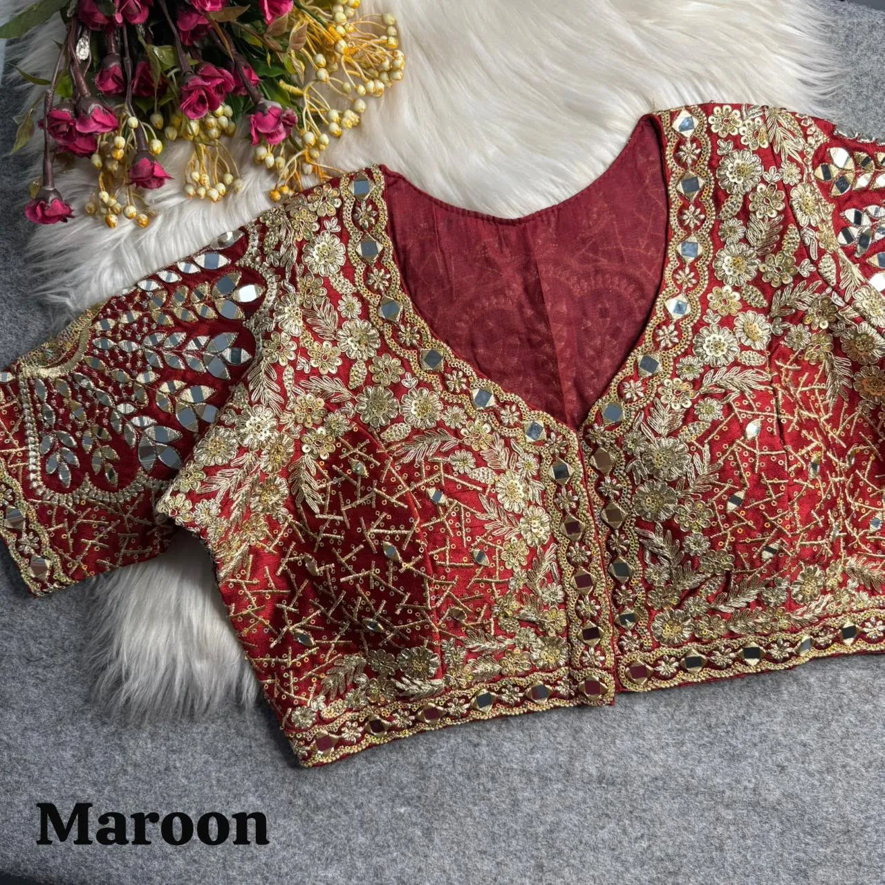 3 D Peacock Pure Blouse