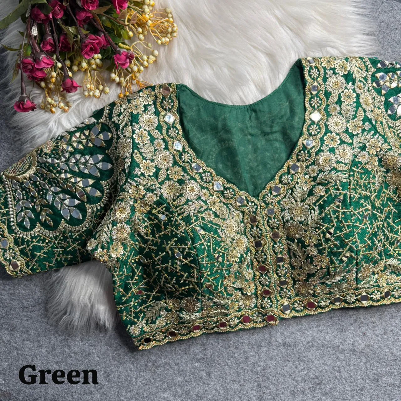 3 D Peacock Pure Blouse 7