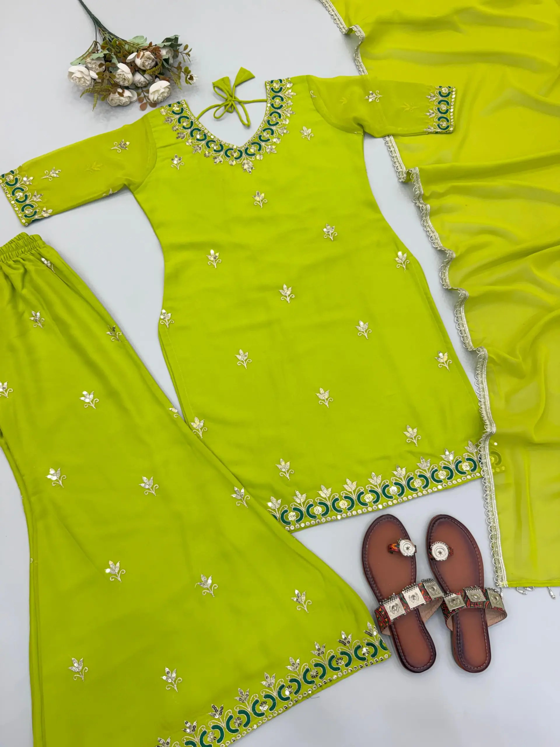 3174 ZSR 3174 Fox Georgette Readymade Dress 3