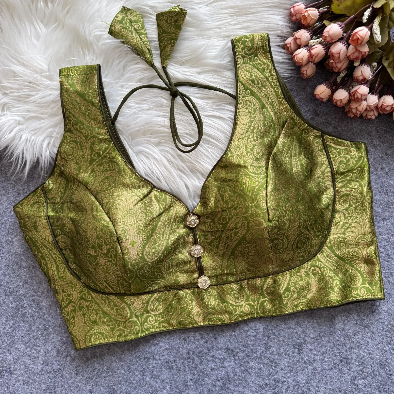 Bollywood Pure Banarasi Silk Blouse 3