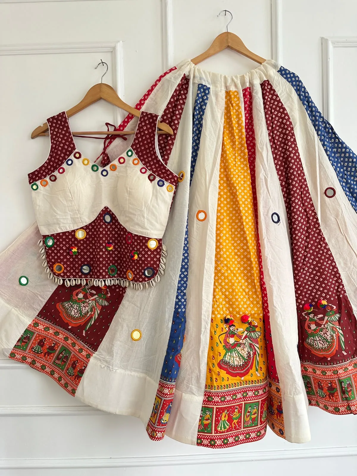 Chaniyacholi Pure Ajrakh Cotton Lehenga Choli
