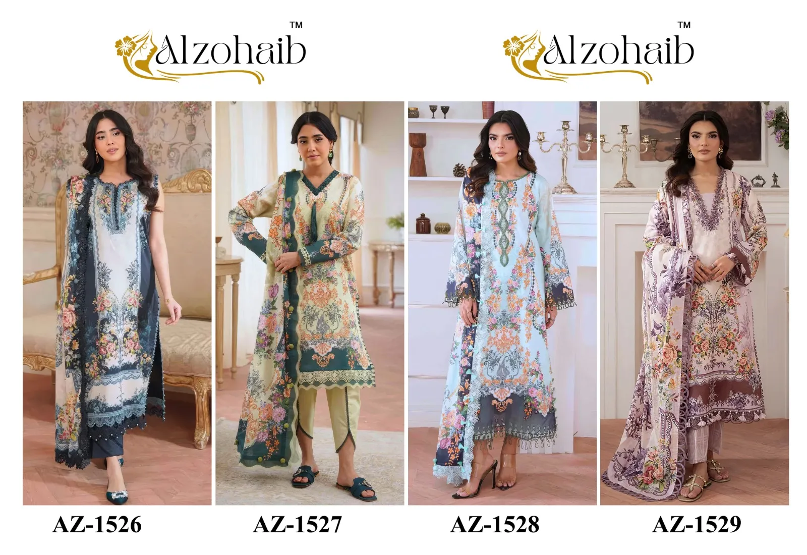 Dear Az 1526 1527 1528 1529 Pure Cotton Pakistani Suits 2