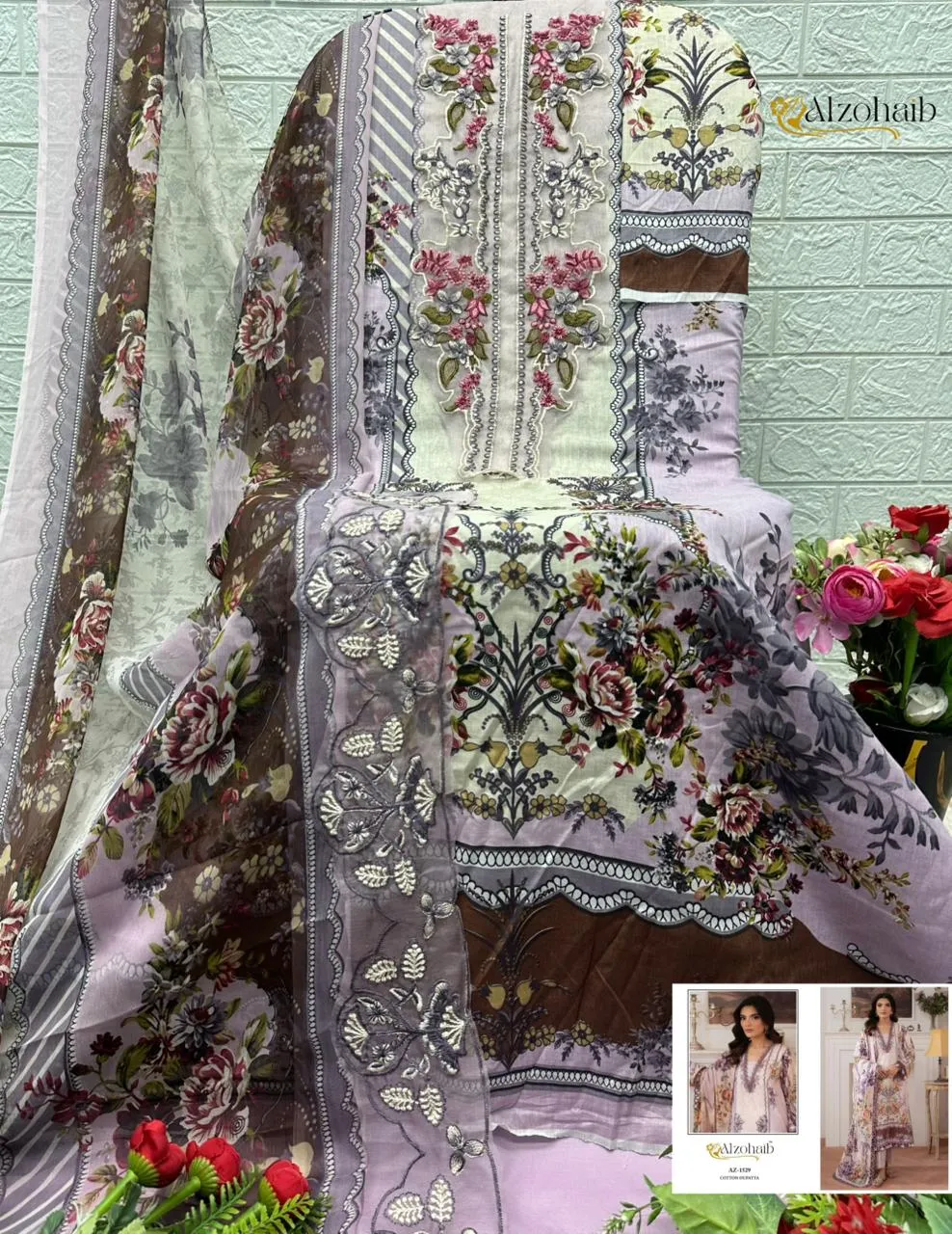 Dear Az 1526 1527 1528 1529 Pure Cotton Pakistani Suits 4