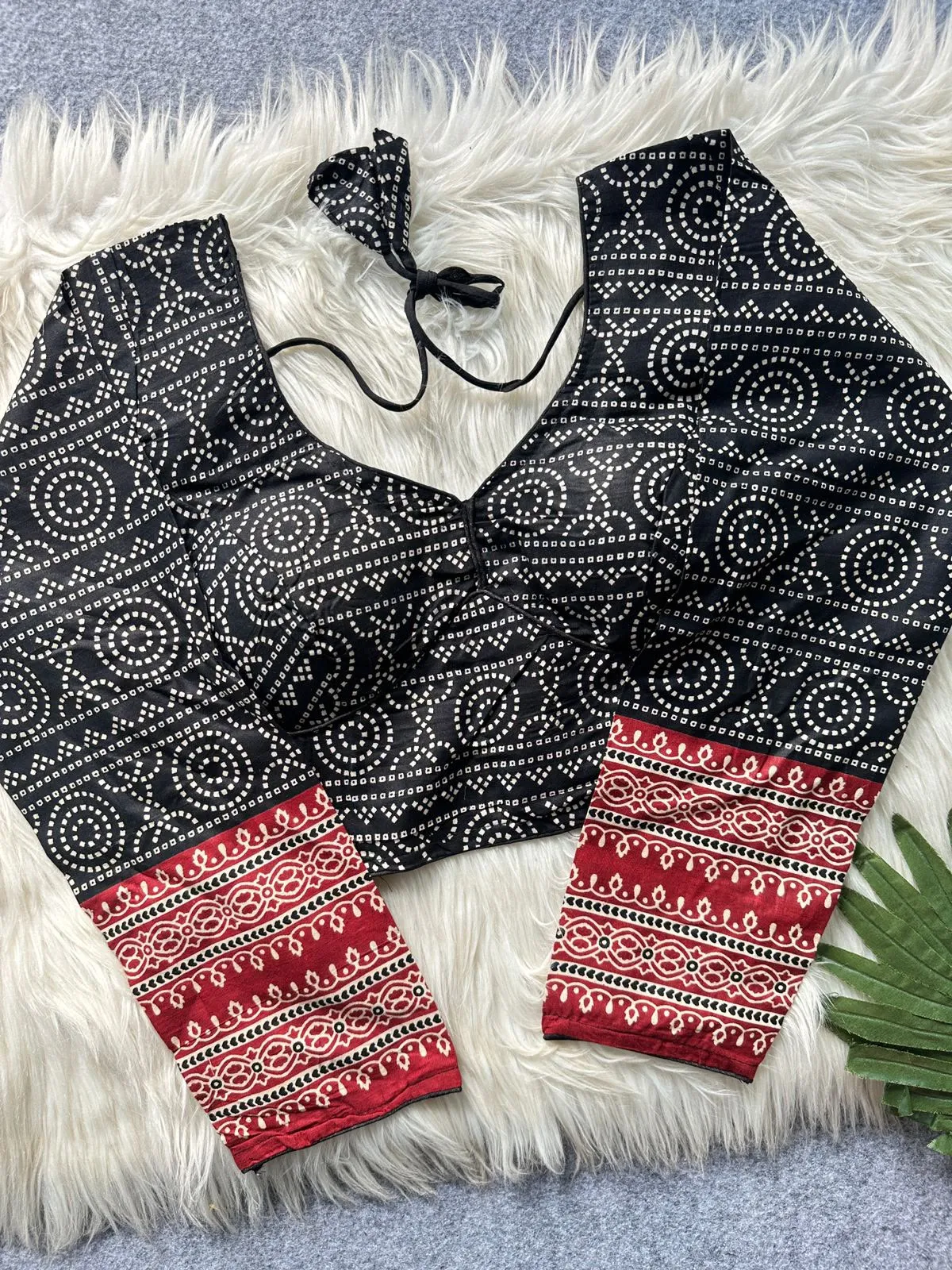 Design Number 2614 Ajrakh Cotton Galaxy Blouse 10