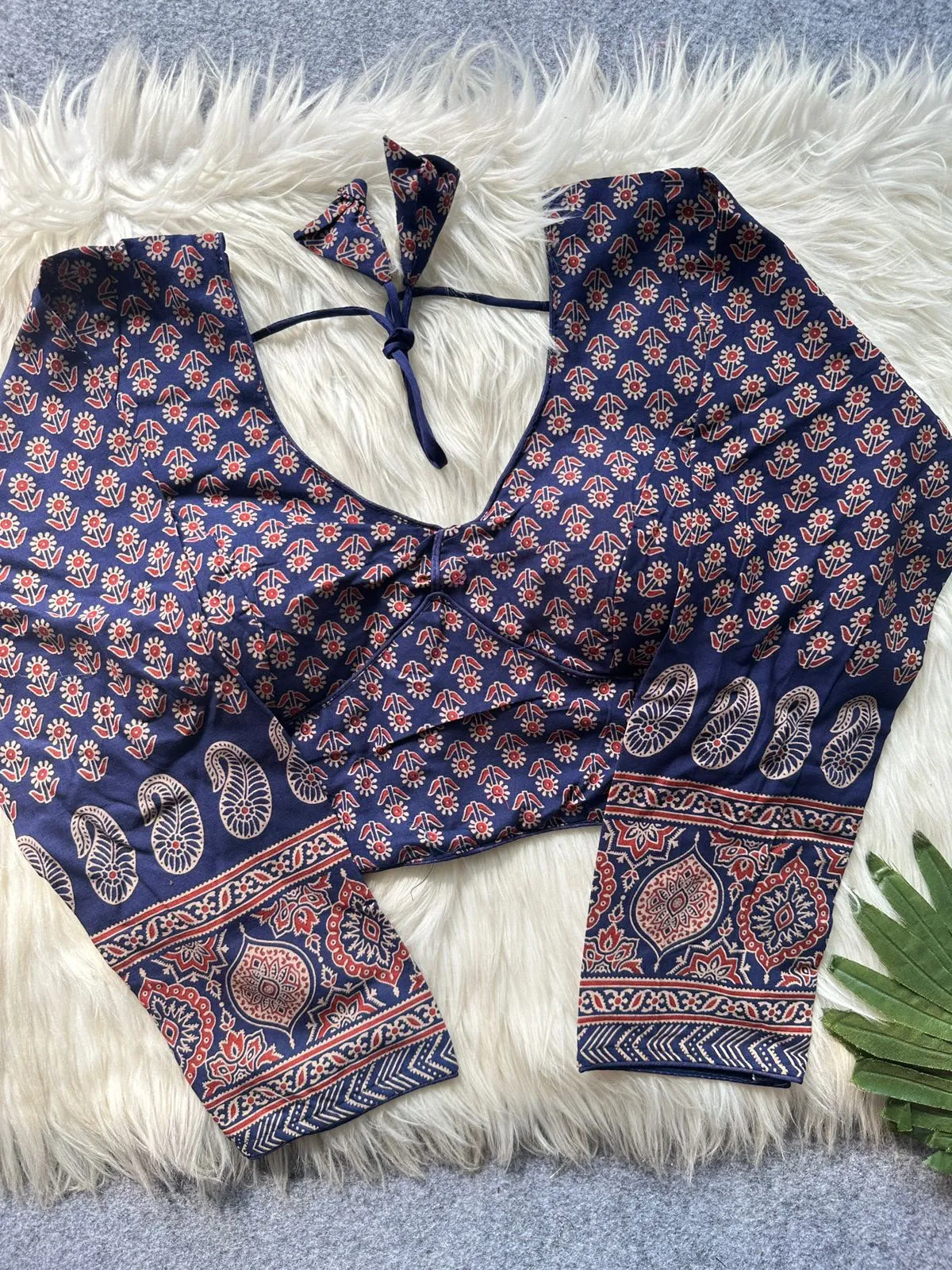 Design Number 2614 Ajrakh Cotton Galaxy Blouse 12