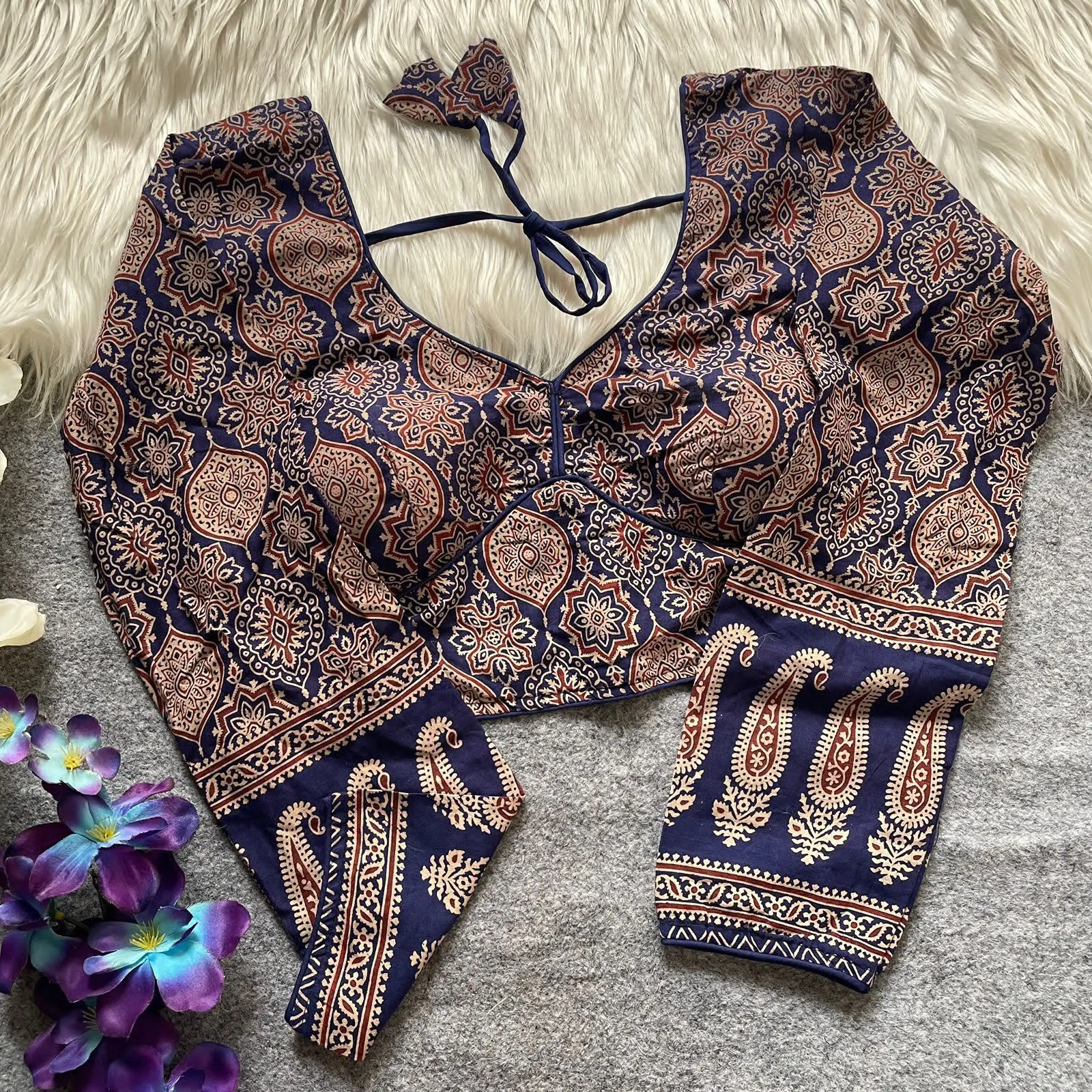 Design Number 2614 Ajrakh Cotton Galaxy Blouse 13