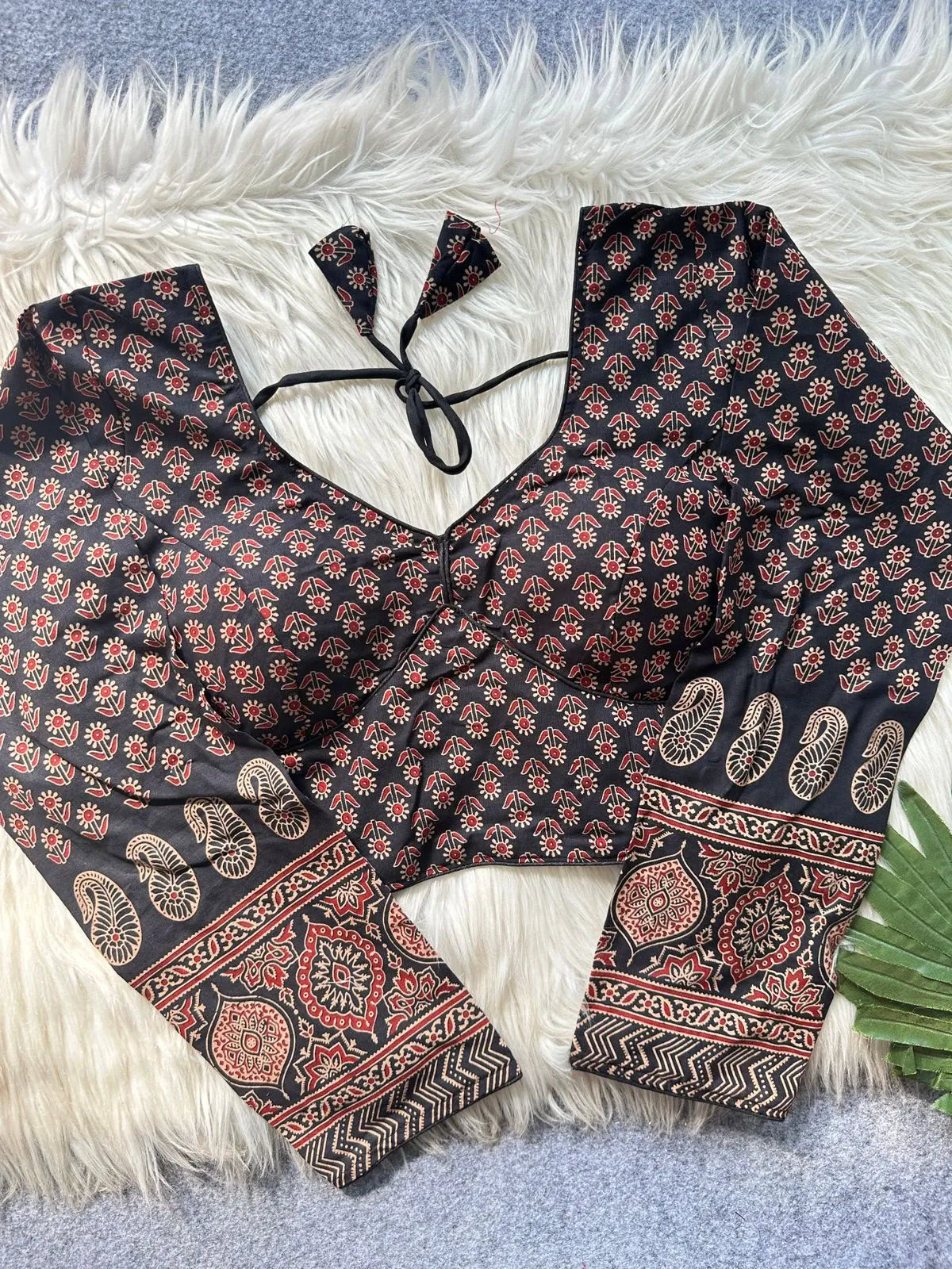 Design Number 2614 Ajrakh Cotton Galaxy Blouse 14