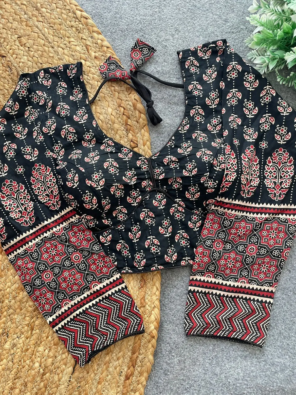 Design Number 2614 Ajrakh Cotton Galaxy Blouse 3