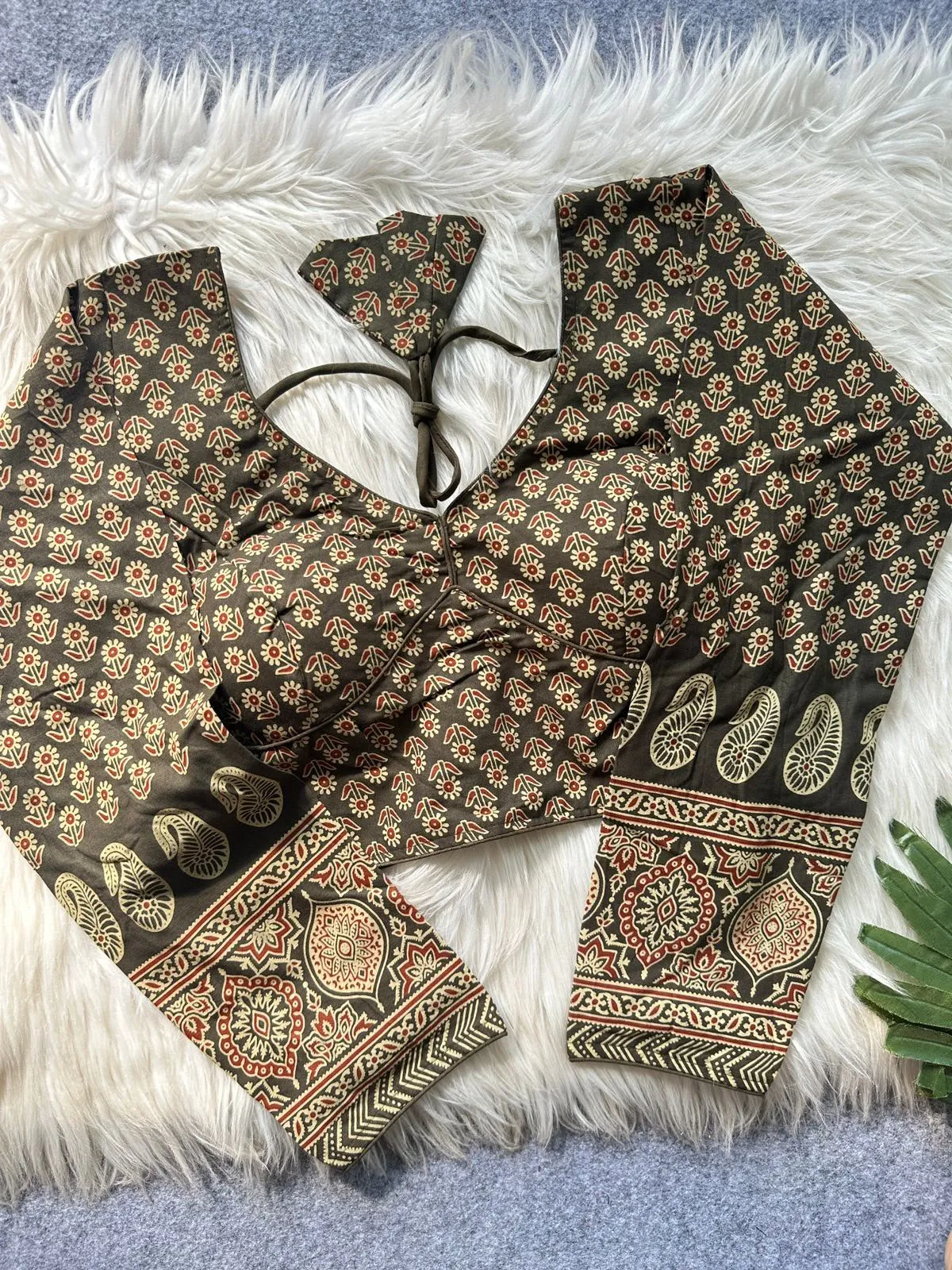 Design Number 2614 Ajrakh Cotton Galaxy Blouse 6
