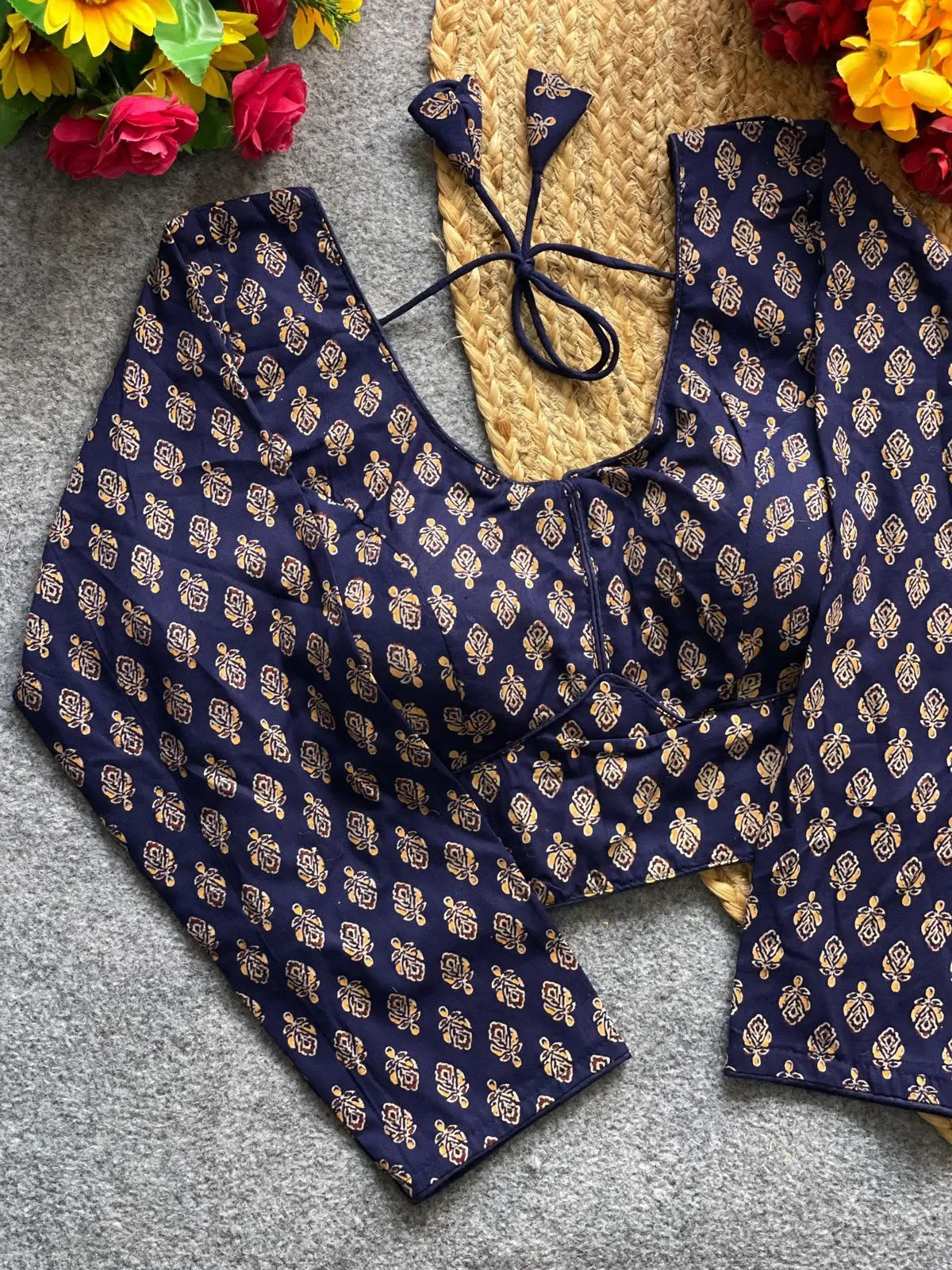 Design Number 2614 Ajrakh Cotton Galaxy Blouse 9