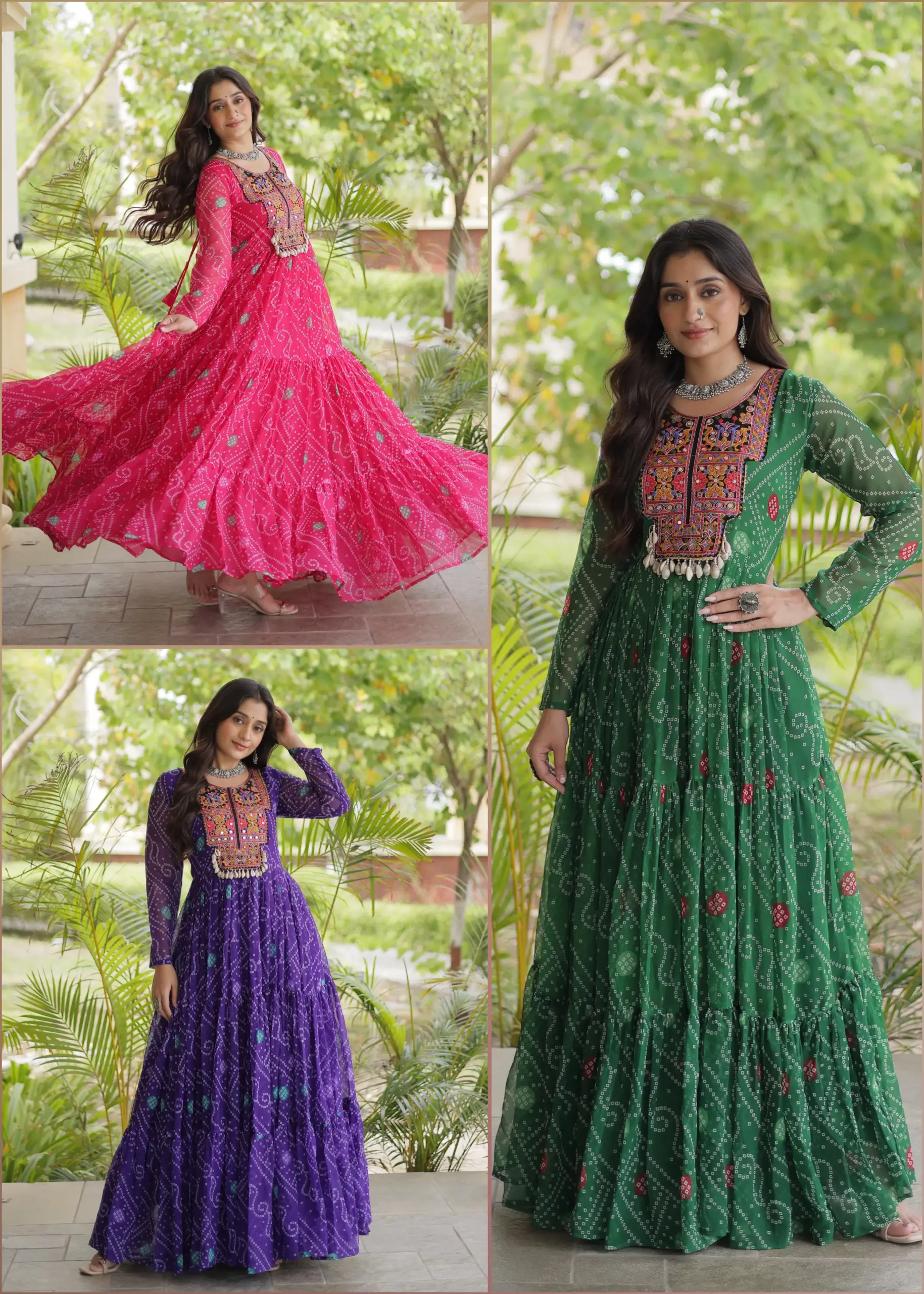 KA 1276 Bandhani Gown 2