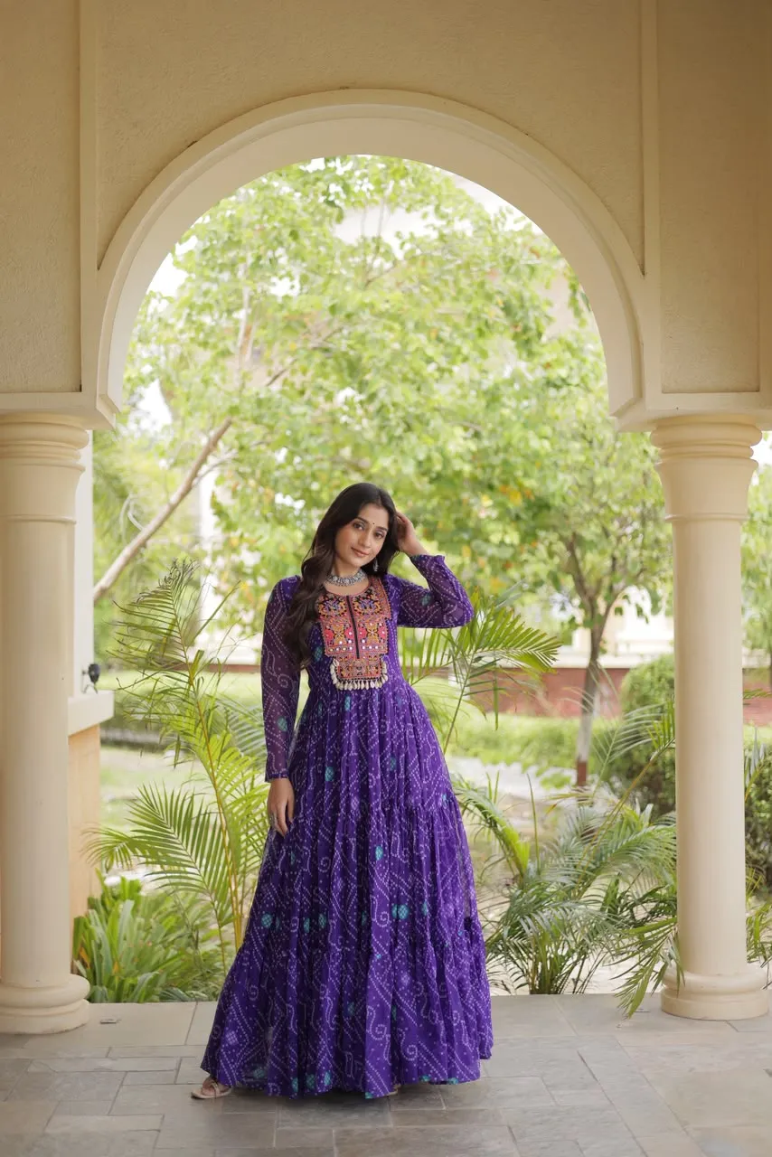 KA 1276 Bandhani Gown 3