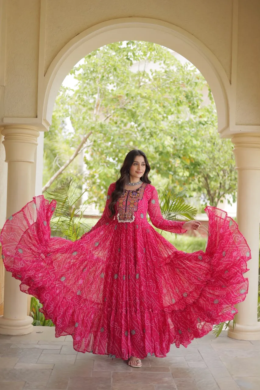 KA 1276 Bandhani Gown 5