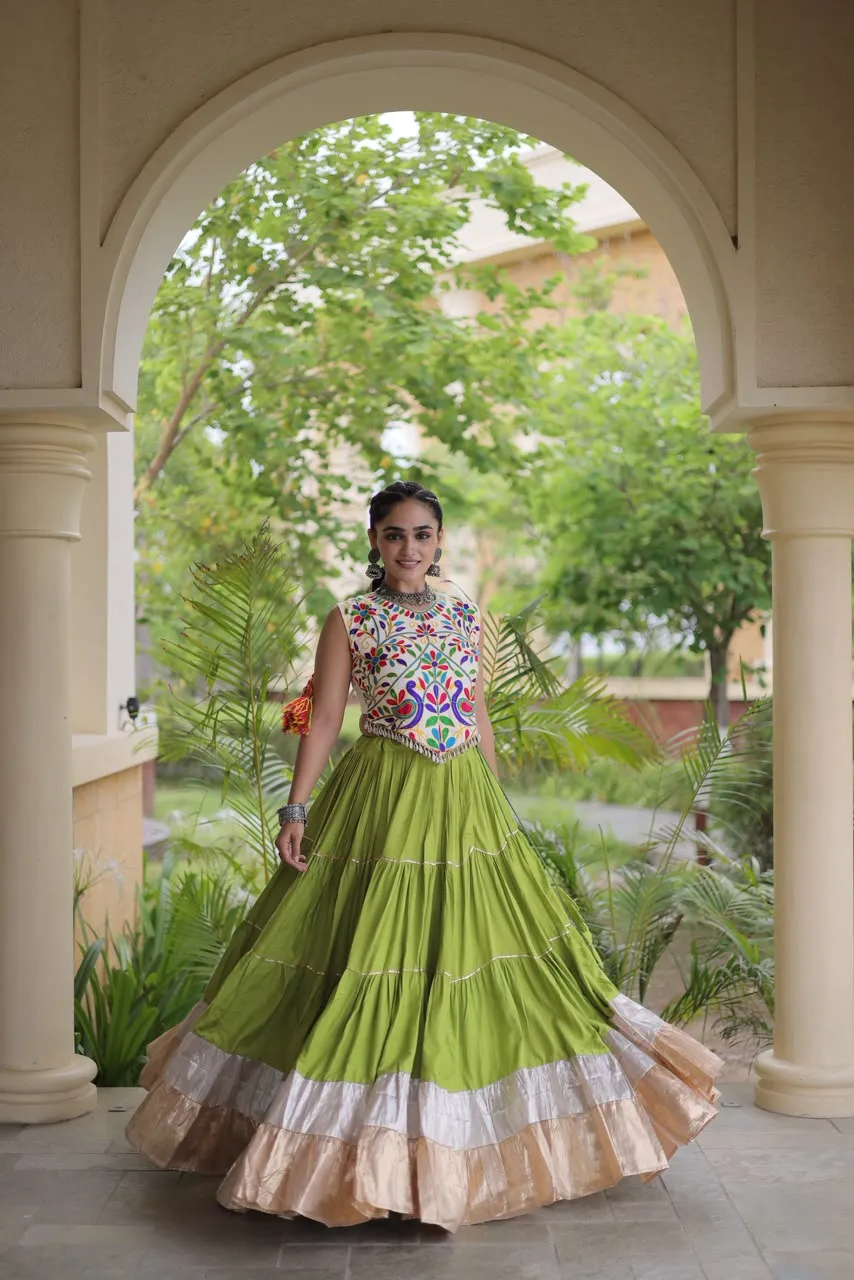 KA 5071 White Rayon And Lampi Lehenga Choli 9