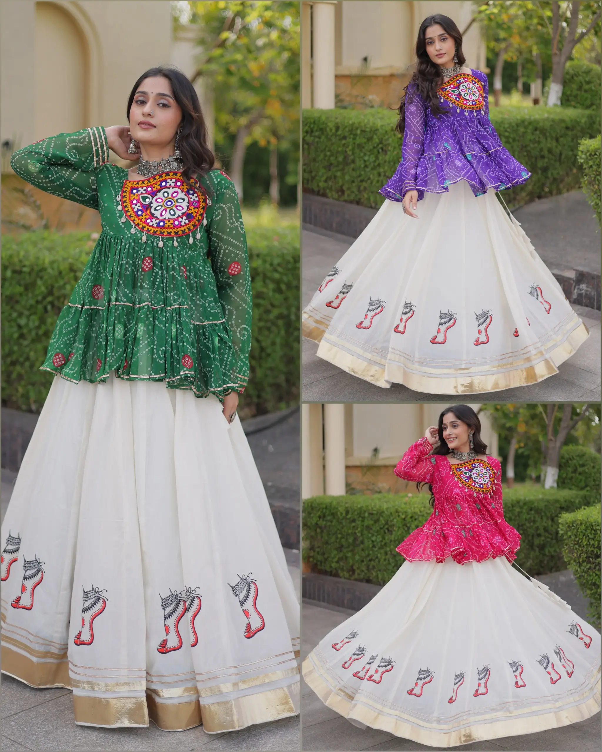KA 5084 Kora Cotton Lehenga Choli 2