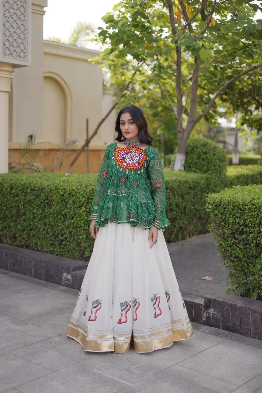 KA 5084 Kora Cotton Lehenga Choli 3