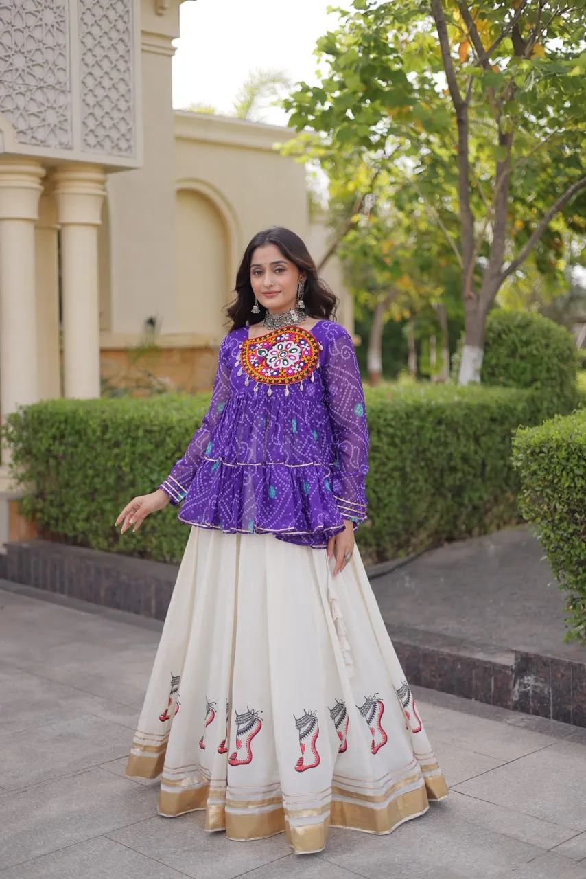 KA 5084 Kora Cotton Lehenga Choli 4