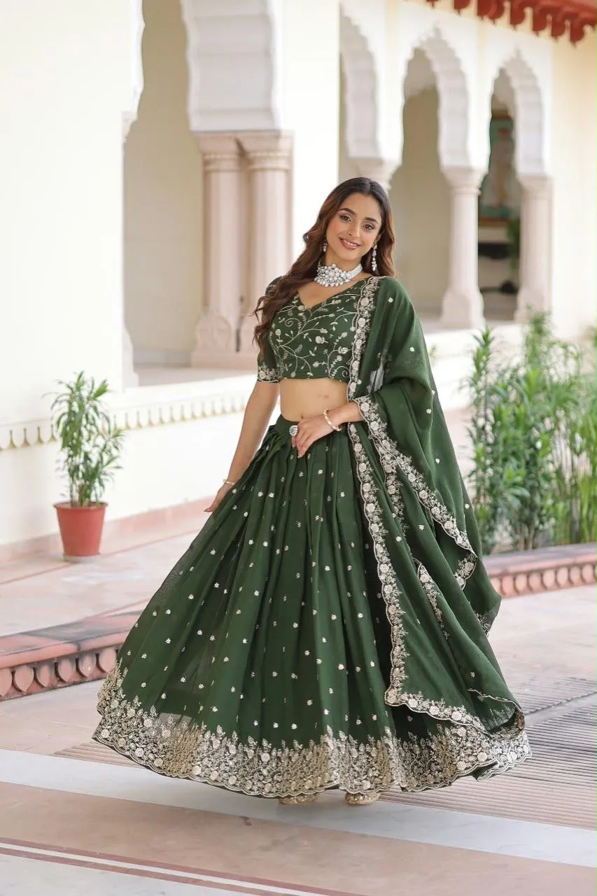 LW 7154 Vichitra Silk Lehenga Choli