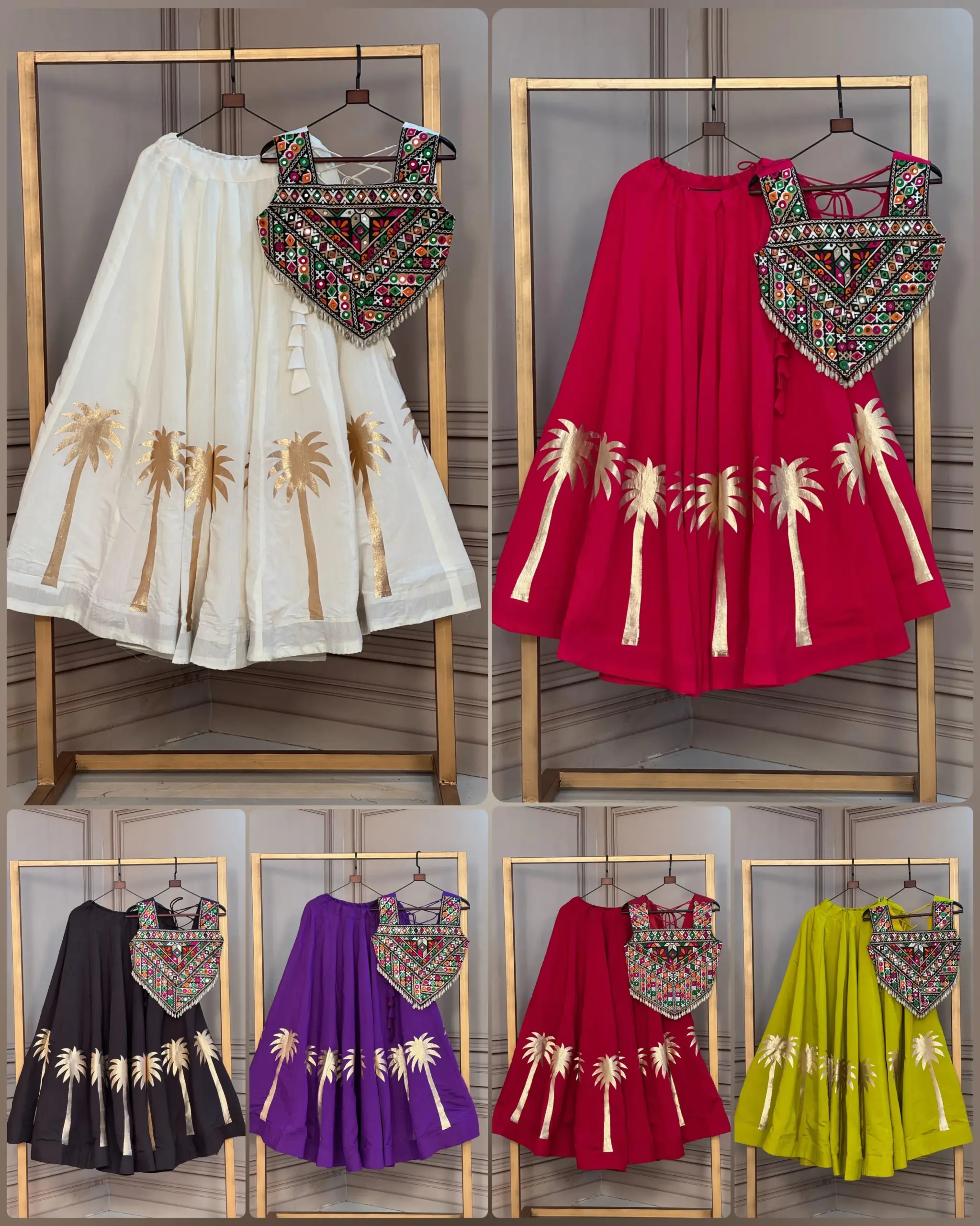 LW 7171 Maroon Full Stitched Lehenga Choli 5