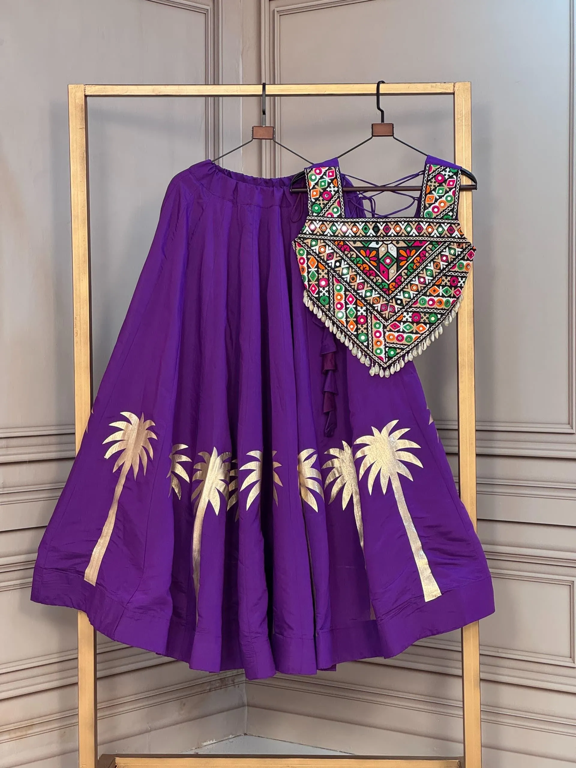 LW 7171 Maroon Full Stitched Lehenga Choli 7