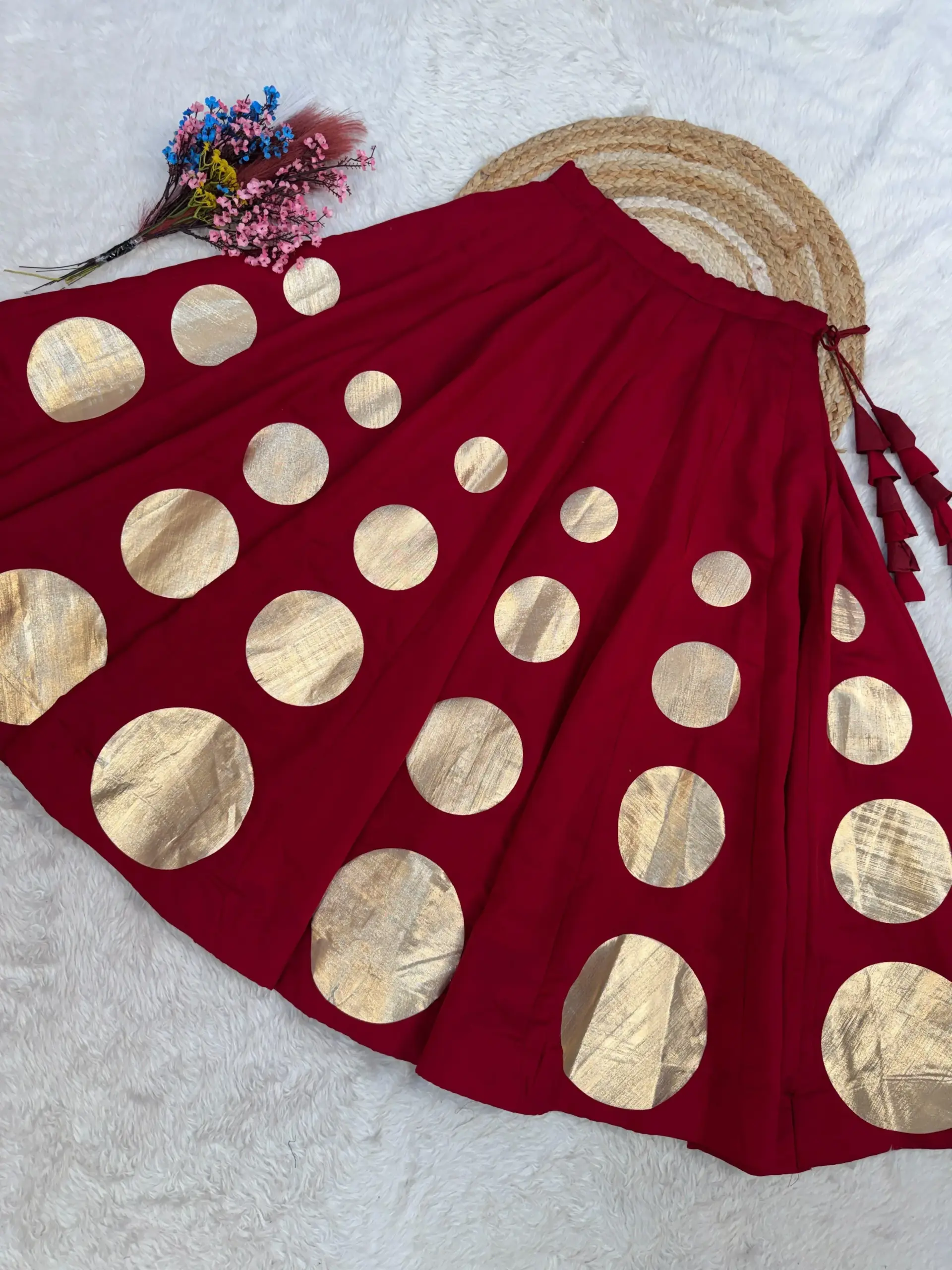 LW 7173 Maroon Roman Silk Design 2673 4