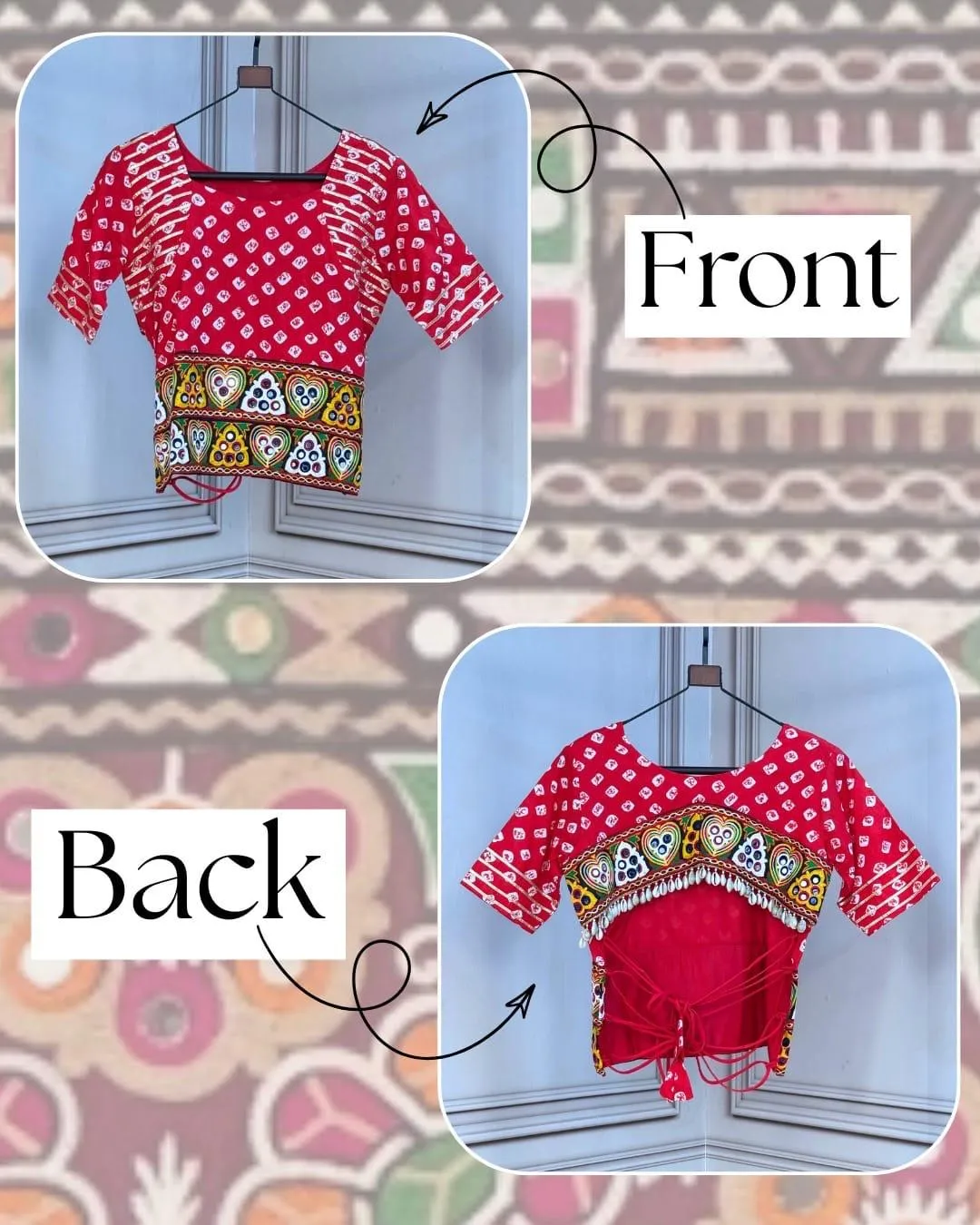 LW 7180 Cotton Bandhej Blouse 5
