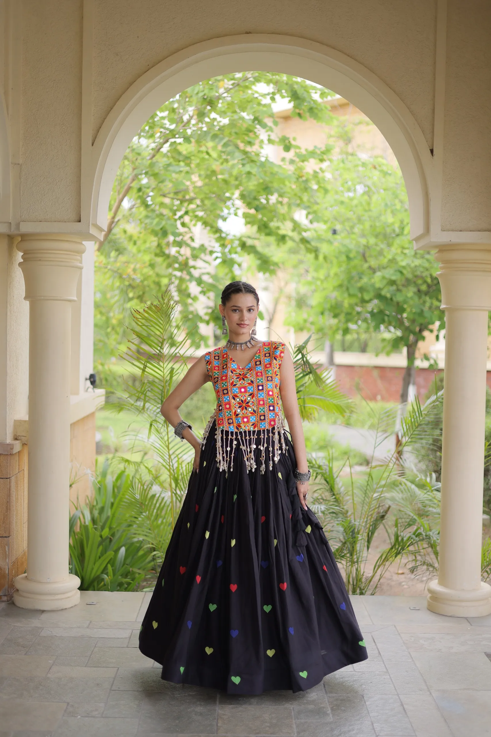 LW 7181 Wine Cora Cotton Lehenga Choli 5
