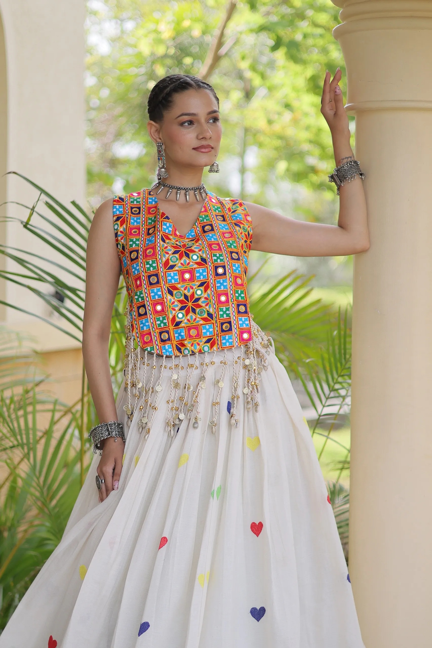 LW 7181 Wine Cora Cotton Lehenga Choli 6