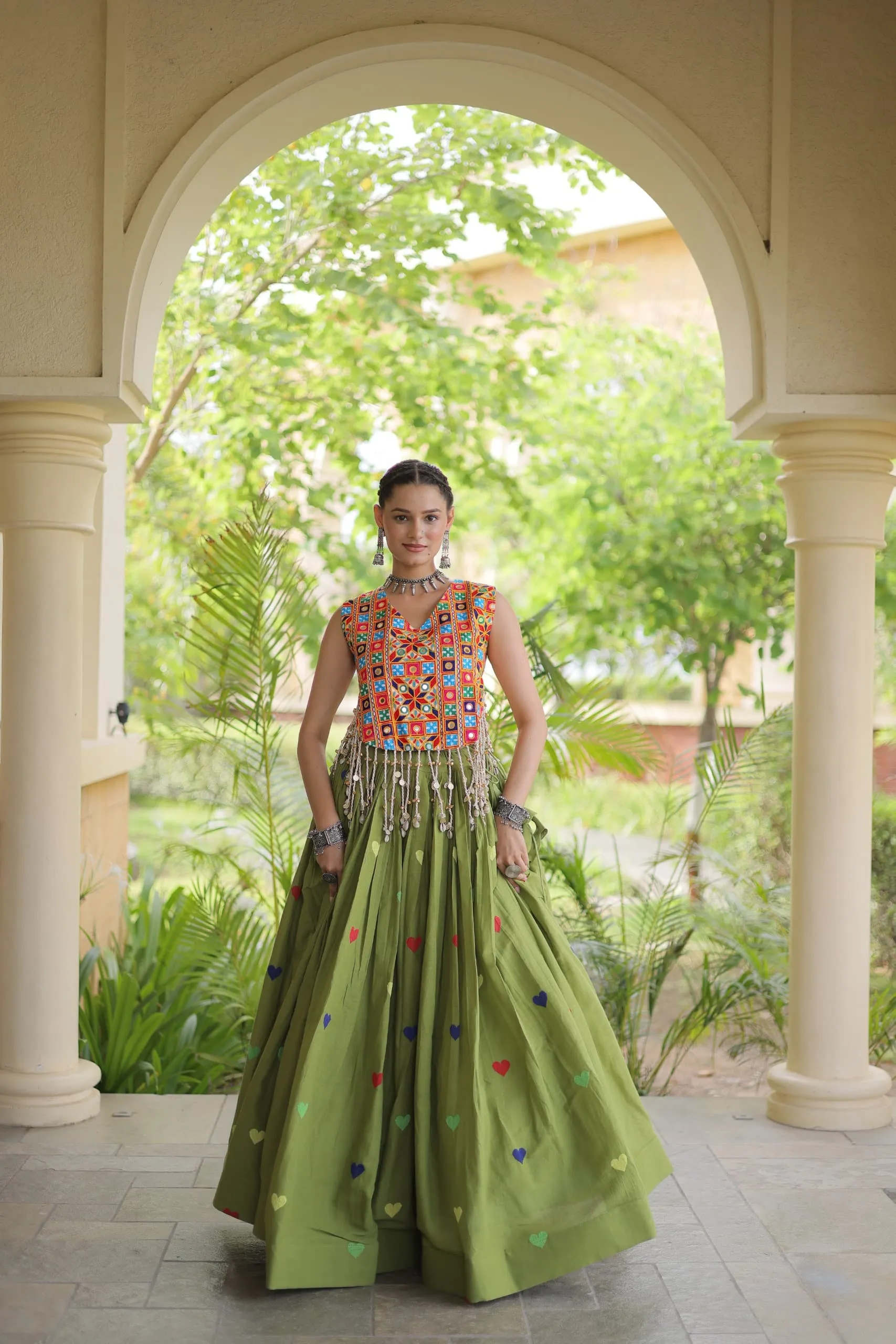 LW 7181 Wine Cora Cotton Lehenga Choli 7