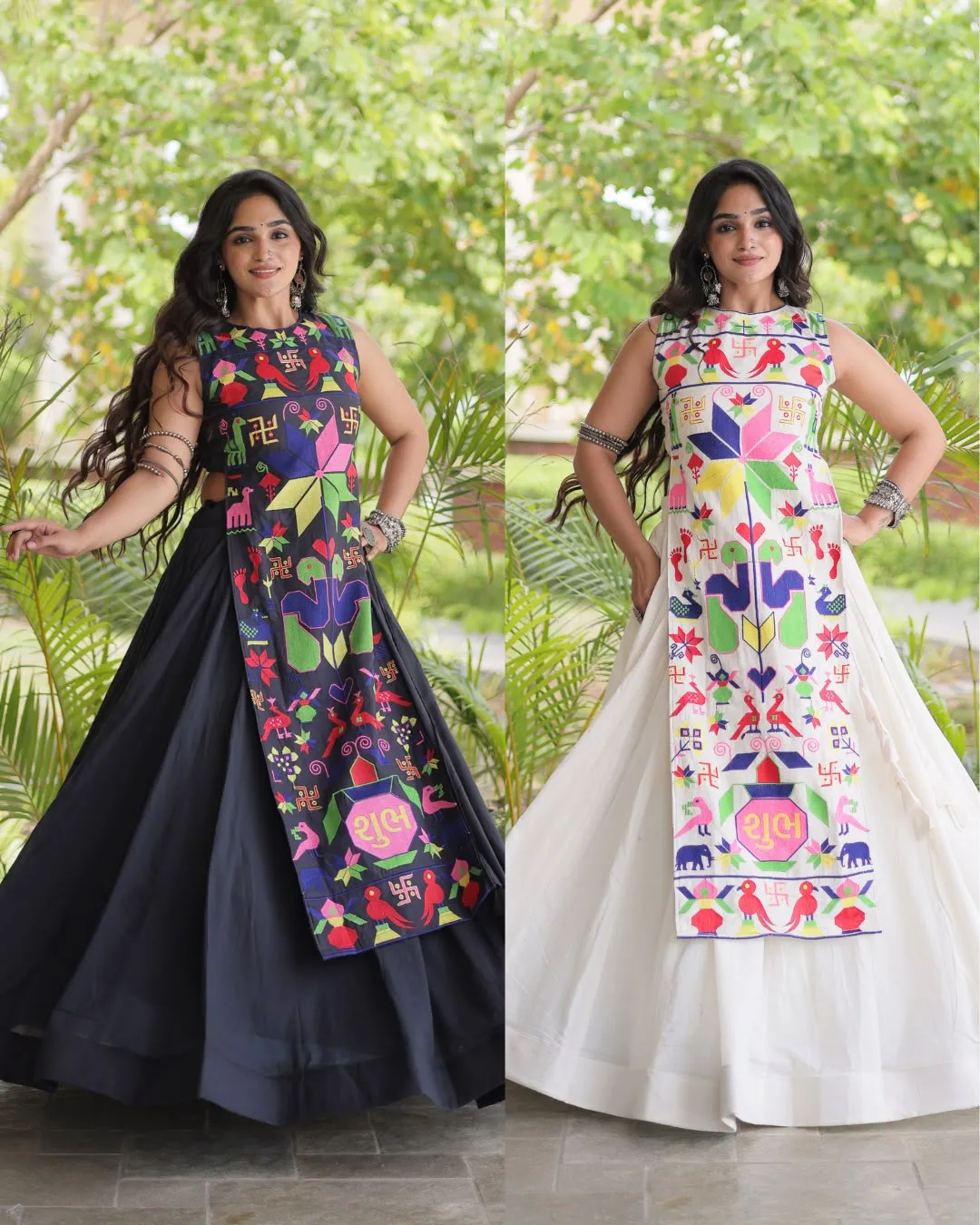 LW 7188 Black Cora Cotton Lehenga Choli 3