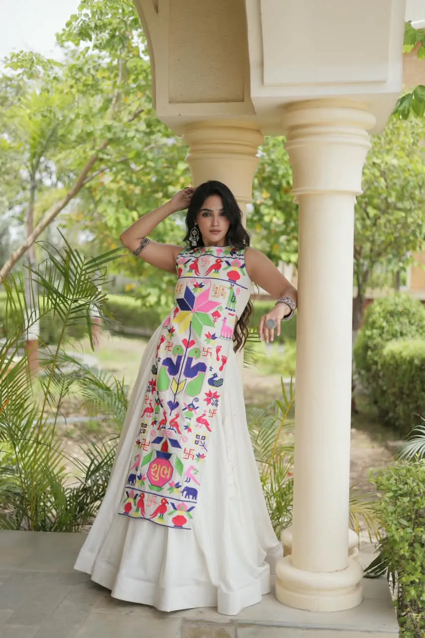 LW 7188 Black Cora Cotton Lehenga Choli 4