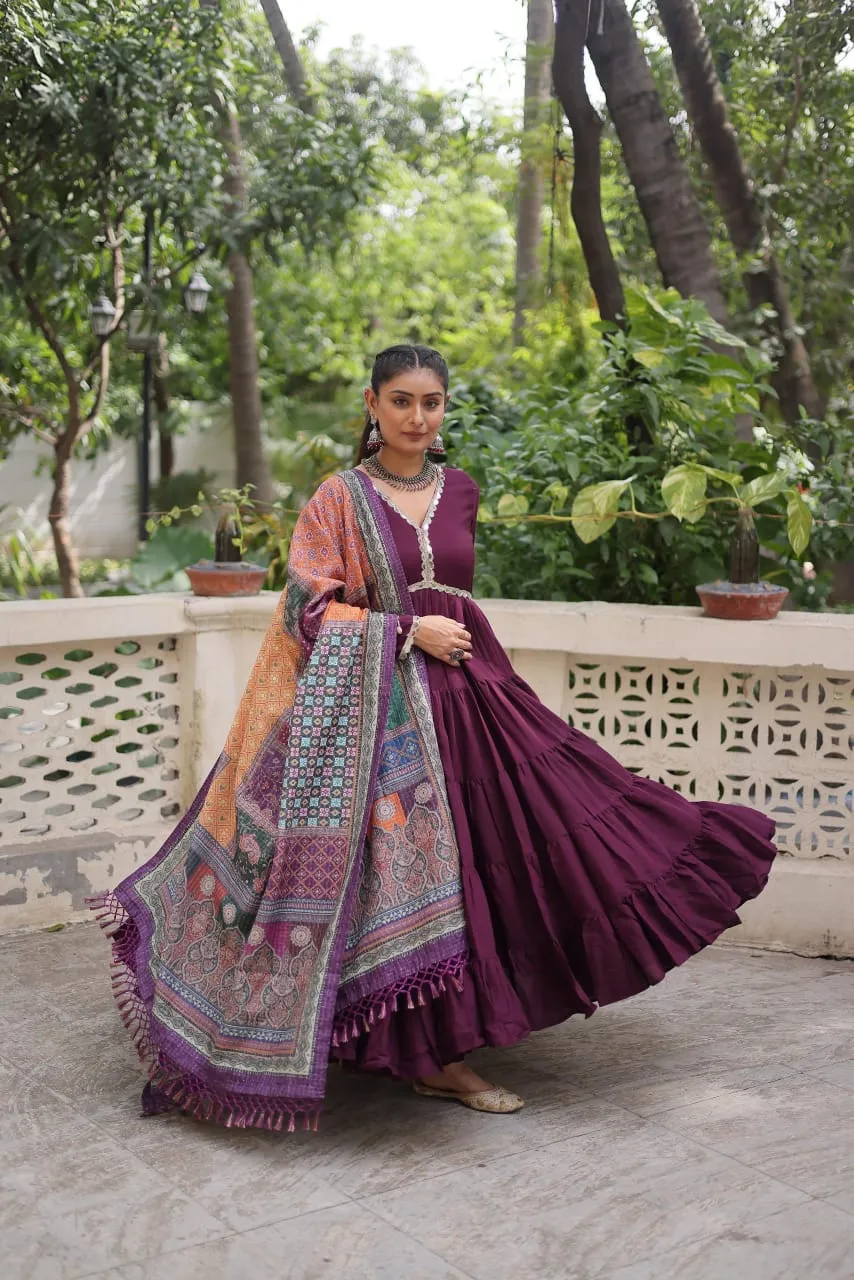 LW 9275 Wine Roman Fabrics Gown 4